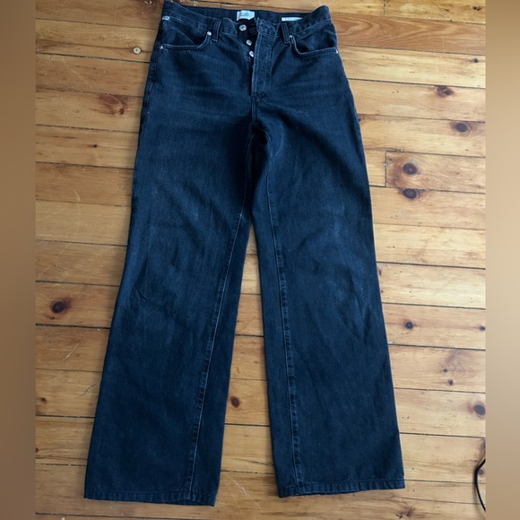 Citizens of Humanity Annina Trouser Wide-Leg Jeans Prophecy Black 27 - Picture 3 of 12